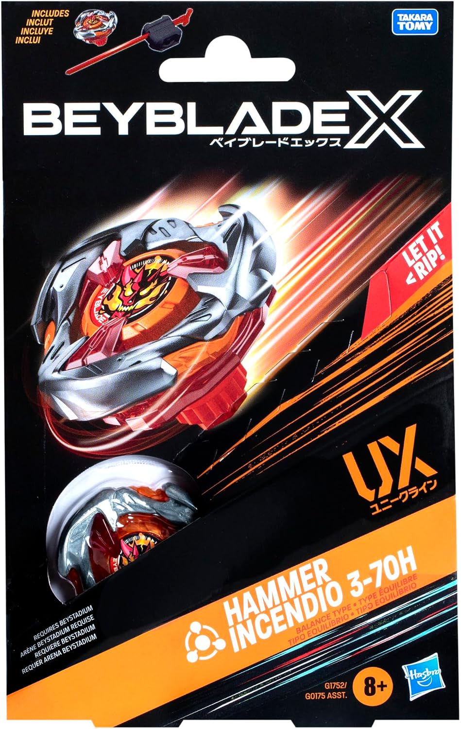 (Hasbro) Beyblade X - Hammer Incendio
