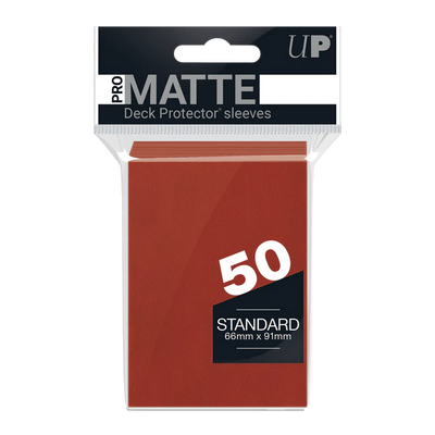 PRO-Matte Standard Deck Protector Sleeves (Red)