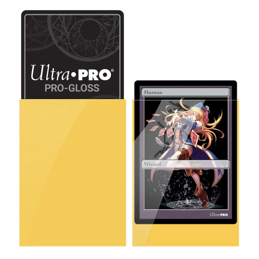 Ultra Pro - PRO-Gloss Small Yellow Deck Protector Sleeves (60pcs)