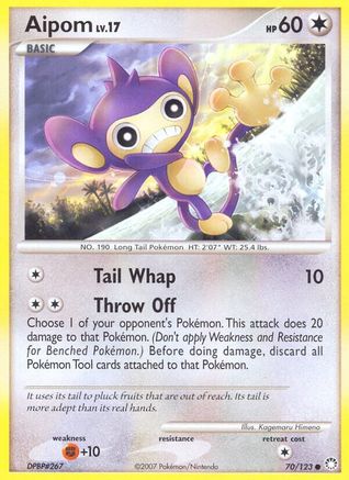 Aipom/123 - Mysterious Treasures Reverse Holofoil