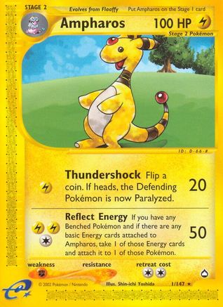 Ampharos/147 - Aquapolis Reverse Holofoil