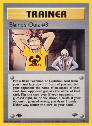 Blaine's Quiz #3 112/132 - Gym Challenge