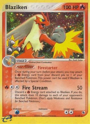 Blaziken - 3/109/109 - Ruby and Sapphire Holofoil