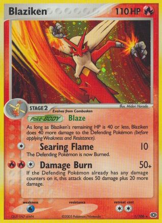 Blaziken/106 - Emerald Reverse Holofoil