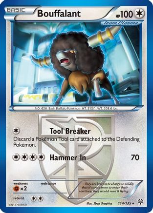 Bouffalant (Team Plasma)/135 - Plasma Storm Reverse Holofoil