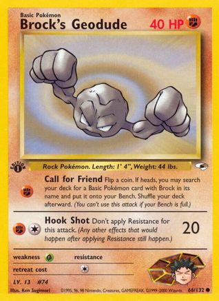 Brock's Geodude (66) 66/132 - Gym Heroes