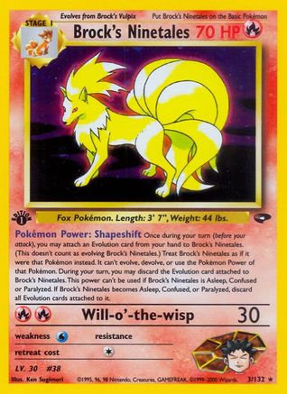 Brock's Ninetales 3/132 - Gym Challenge