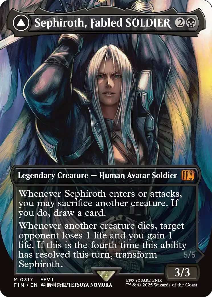 Sephiroth, Fabled SOLDIER (FIN-317) (Borderless) [FINAL FANTASY] Foil