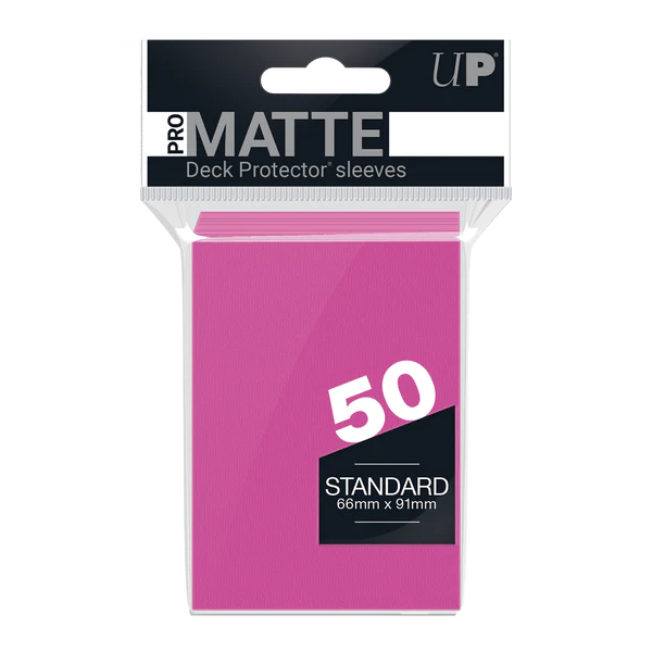 PRO-Matte Standard Deck Protector Sleeves (Bright Pink)