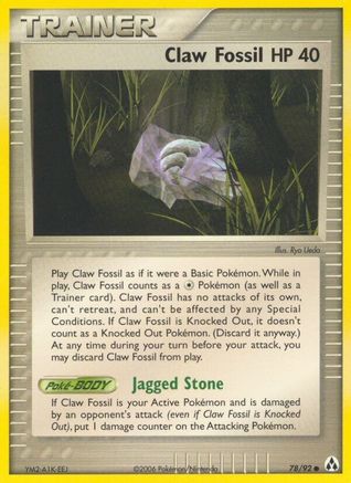 Claw Fossil/92 - Legend Maker Reverse Holofoil