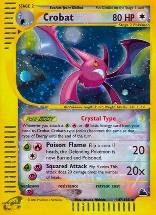 Crobat (147)/144 - Skyridge Reverse Holofoil