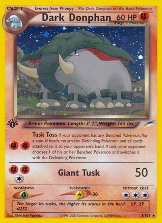 Dark Donphan/105 - Neo Destiny Unlimited Holofoil