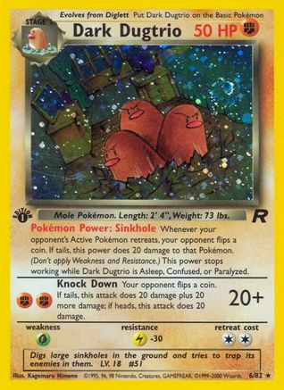 Dark Dugtrio (6) 6/82 - Team Rocket