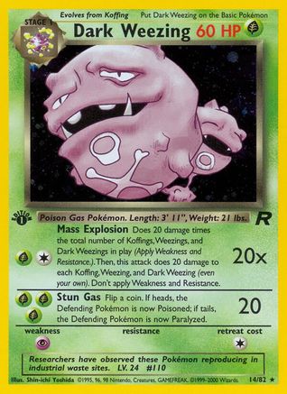 Dark Weezing (14) 14/82 - Team Rocket