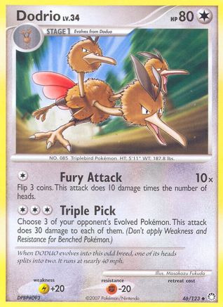 Dodrio/123 - Mysterious Treasures Reverse Holofoil
