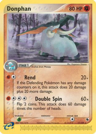 Donphan/109 - Ruby and Sapphire Reverse Holofoil