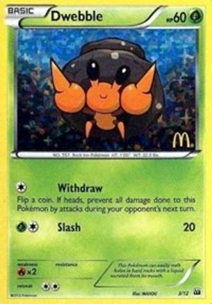 Dwebble - 3/12/12 - McDonalds Promos 2012 Holofoil