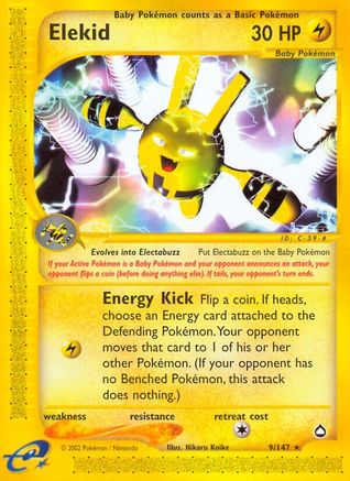 Elekid/147 - Aquapolis Reverse Holofoil