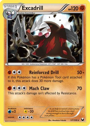 Excadrill (57)/108 - Dark Explorers Reverse Holofoil