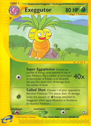 Exeggutor (12)/147 - Aquapolis Reverse Holofoil