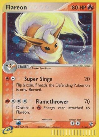 Flareon/100 - Sandstorm Reverse Holofoil