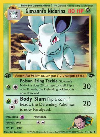 Giovanni's Nidorina 44/132 - Gym Challenge