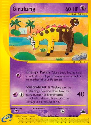 Girafarig 58/144 - Skyridge Reverse Holofoil