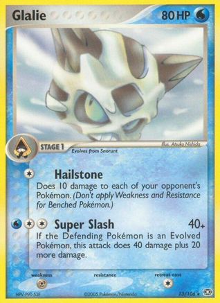 Glalie 13/106 - Emerald Reverse Holofoil