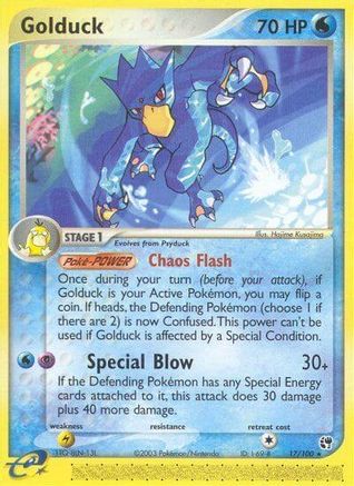 Golduck 17/100 - Sandstorm Reverse Holofoil