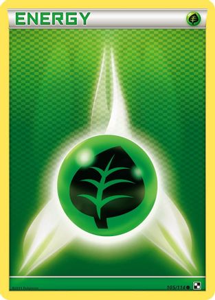Grass Energy/114 - Black and White Reverse Holofoil