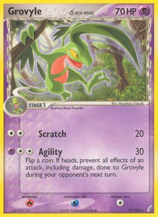 Grovyle (Delta Species)/100 - Crystal Guardians Reverse Holofoil