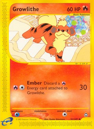 Growlithe (51)/147 - Aquapolis