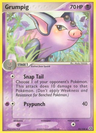 Grumpig - 030/106/106 - Emerald Reverse Holofoil