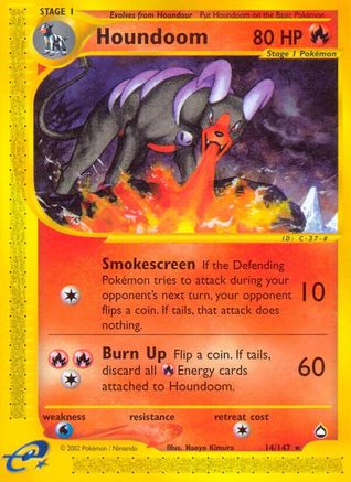 Houndoom (14)/147 - Aquapolis Reverse Holofoil