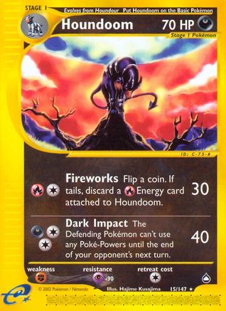 Houndoom (15)/147 - Aquapolis Reverse Holofoil