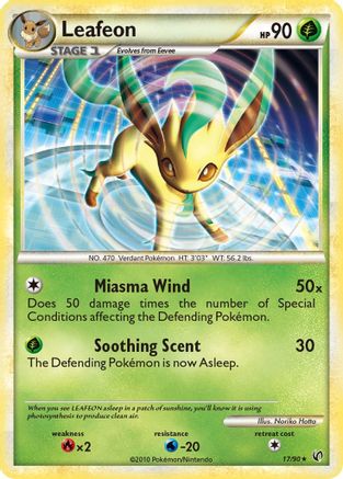 Leafeon/90 - Undaunted Reverse Holofoil