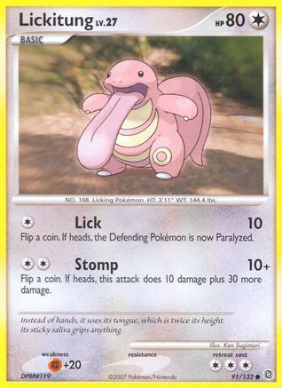 Lickitung/132 - Secret Wonders Reverse Holofoil