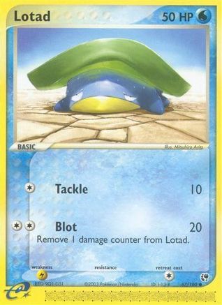 Lotad - 67/100/100 - Sandstorm Reverse Holofoil