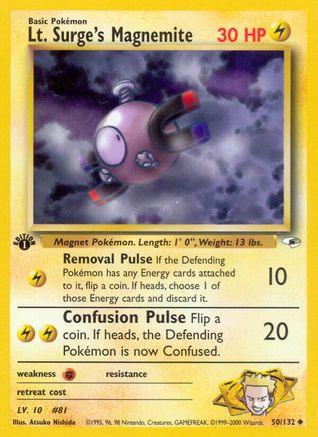Lt. Surge's Magnemite (50) 50/132 - Gym Heroes