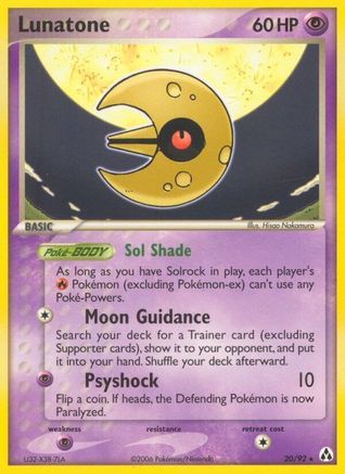 Lunatone/92 - Legend Maker Reverse Holofoil