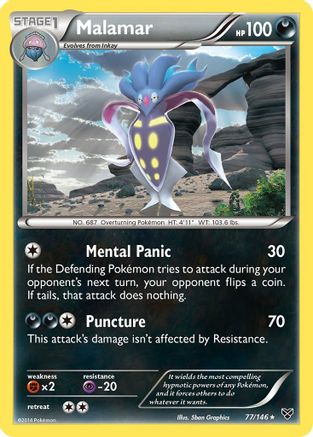 Malamar (77)/146 - XY Base Set Reverse Holofoil