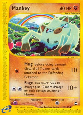 Mankey/147 - Aquapolis Reverse Holofoil