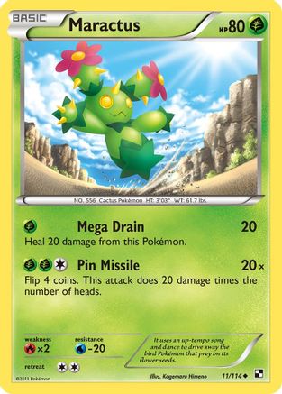 Maractus (11)/114 - Black and White Reverse Holofoil
