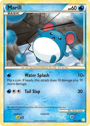 Marill 74/123 - HeartGold SoulSilver