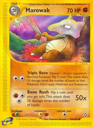 Marowak/147 - Aquapolis Reverse Holofoil
