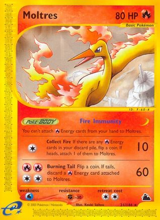 Moltres 21/144 - Skyridge Reverse Holofoil