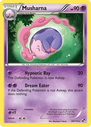 Musharna/114 - Black and White Reverse Holofoil