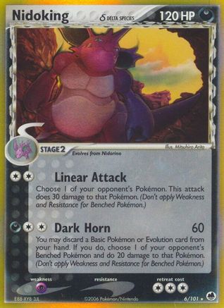 Nidoking (Delta Species)/101 - Dragon Frontiers Reverse Holofoil