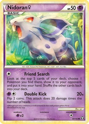Nidoran F/102 - Triumphant Reverse Holofoil