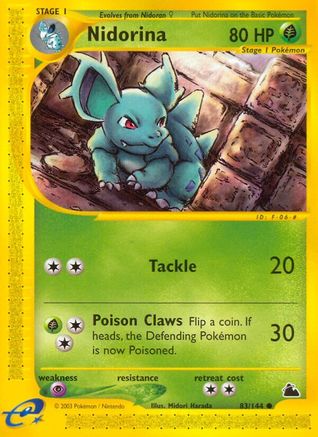 Nidorina 83/144 - Skyridge Reverse Holofoil